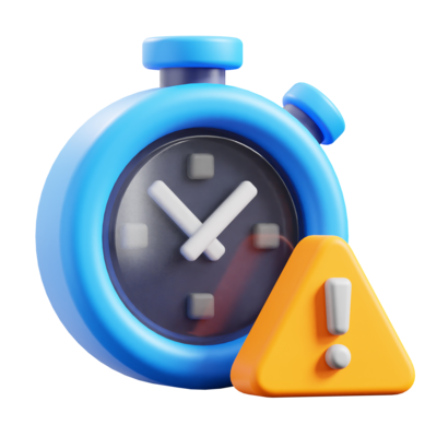 3d overdue icon on transparent background png | فایلی مارکت
