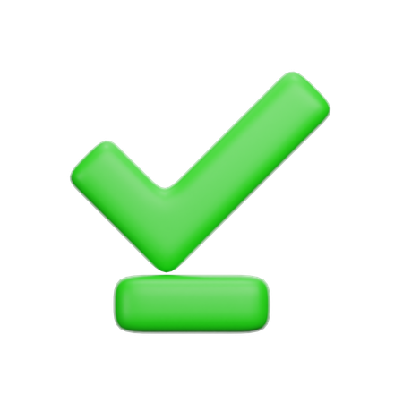 tick-3d-icon-download-in-png-blend-fbx-gltf-file-formats--business-verify-success-list-ver-02-pack-sign-symbols-icons-10066778
